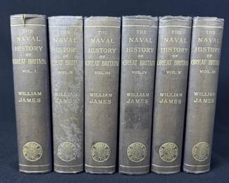 Antique Naval History of Great Britain 6 Vol Books