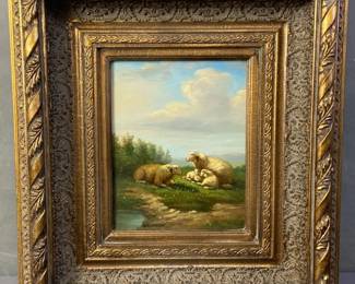 Modern Provencal Sheep Oil Painting
