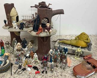 Vintage Star Wars Ewok Village Playset w Accessories
