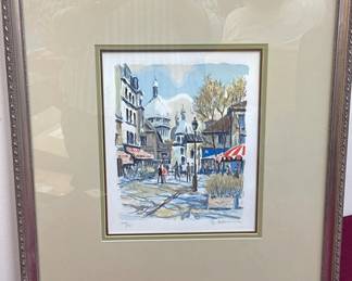 Place Du Tertre Signed Numbered by Artist Leblanc