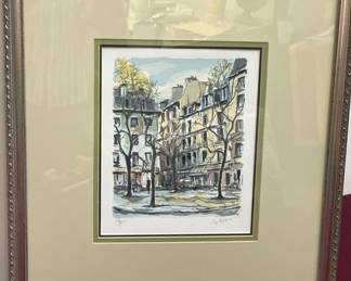 Place De La Contrescarpe Signed Numbered by Artist Leblanc