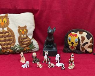 Vintage Needlepoint Pillows Decorative Animal Items