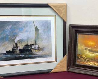 Statue Of Liberty Stormy Waters Framed Art