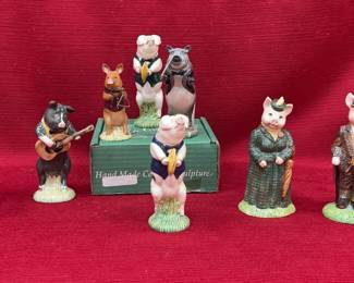 John Beswick Limited Edition Ceramic Pig Figurines
