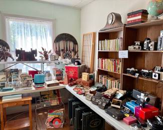 Cameras, albums, Vinyl, Teak, 35mm