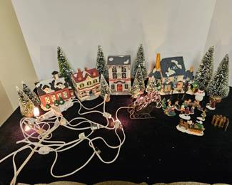 Christmas Village with Boxes More