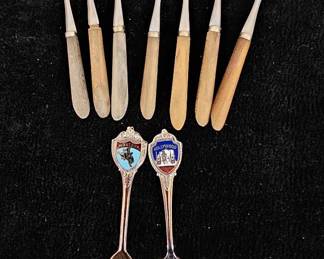 Vintage Cocktail Forks Souvenir Fork  Spoon