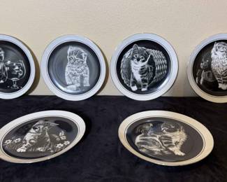 Droguett Plates Numbered 1979 Kittens 