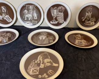 Droguett Plates Numbered 1982 Puppies