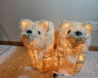 Pair of Lighted Polar Bears, Not Animated