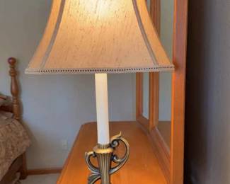 Vintage Candle Stick Brass Lamp