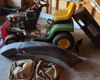 John Deere Riding Lawnmower With Accessories