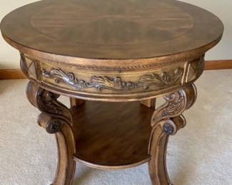 Round Wood Side Table