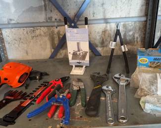 Blackdecker Trimmer, Crescent Wrenches  More
