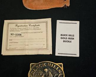 Black Hills Gold Rush Buckle with Certificate 