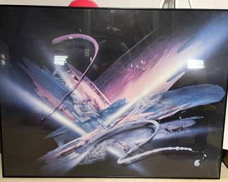 Massive Vintage 80s Style Framed Art Print
