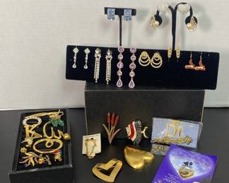 Gold Toned, Silver Toned Earring, ClipOns, Broaches, Jewelry Collection