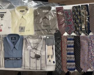 New Mens Dress Shirts, Socks, Ties