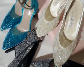 Mix No 6 more Turquoise Evening Sparkle Sz 7 Shoes