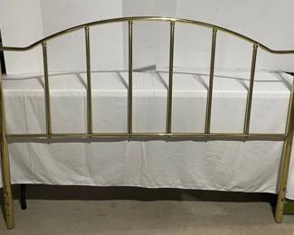 Vintage Gold Metal Full Sized Headboard