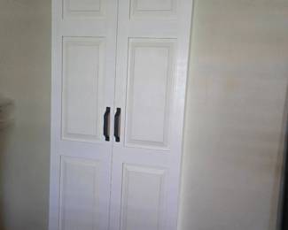 06 New In Box White Barn Door With Black Hardware