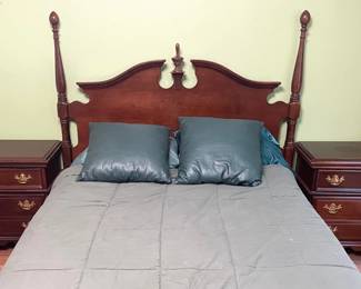 Bassett Full Headboard Two Nightstands
