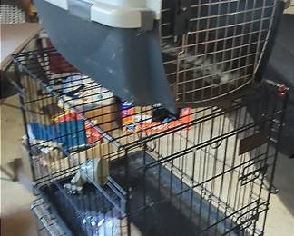 Three Dog Crates And Mat