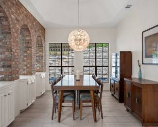 Dining Room Set with Table (with additional leaves not shown), 6 chairs, china cabinet, side console.
