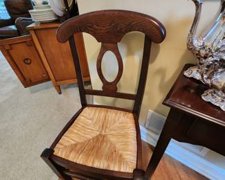 Pair of Chairs with Rush Seat
