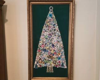 HUGE vintage jewelry Christmas tree