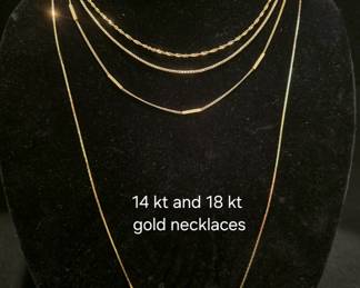 14k and 18k gold chains