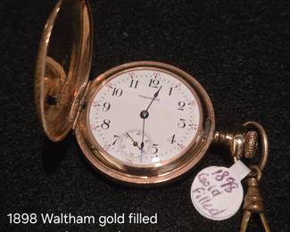 Antique 1898 Waltham gold filled pocket watch