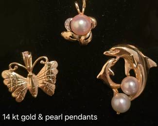 14 k gold pendants