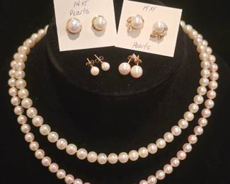Pearls with 14k gold
