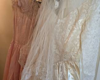 Vintage 1950s wedding dress & bridesmaid dress
