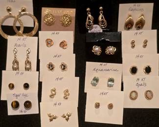 Gold earrings