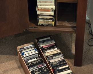 Collection of 8-track tapes