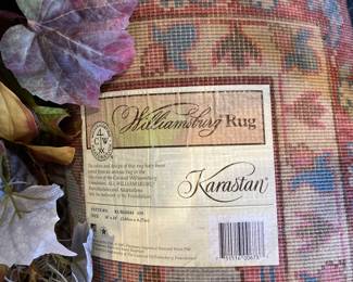 3 $400.00 Karastan Williamsburg rug 10x14 coral/navy/light blue