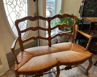 4 $350.00 French provincial bench 44Wx20Dx36H