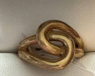 14kt gold ring Knot shaped $265