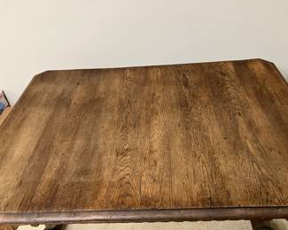 #51 - $600 - Belgian carved table oak 50Lx35Dx30H
