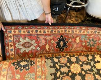 3 $400.00 Karastan Williamsburg rug 10x14 coral/naby/light blue
