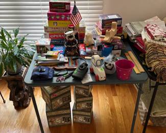 Toys, games (including some new!) and decor items.