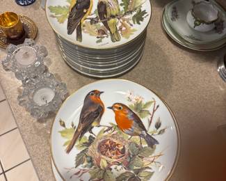 Full set of "Songbirds of Europe" WWF Collector Plates by Ursula Band
