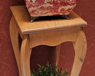 Oak plant stand