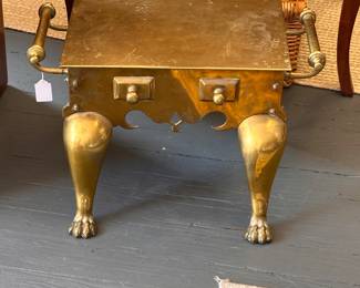 Brass Footman's Stool