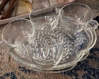 Federal Glass Homestead Snack Set