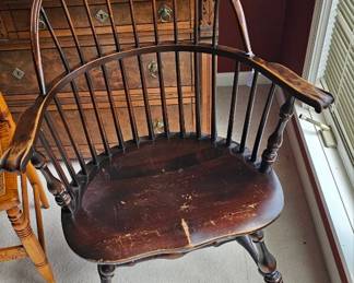 Farmhouse antique barely back chair