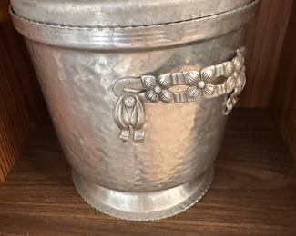 hammered aluminum ice bucket