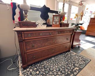 Louis XIV Style Marble Top Buffet Server